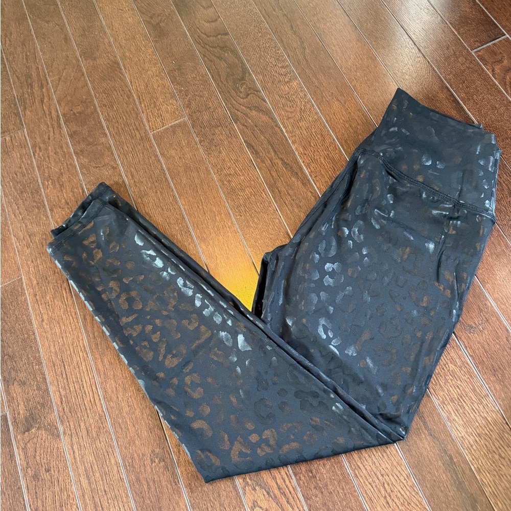 Black High-Waist Leopard Print Women’s Jeans